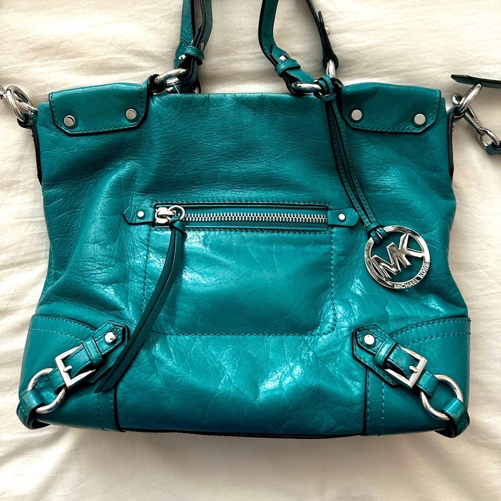 Michael Kors Fallon MD SATCHEL AQUA